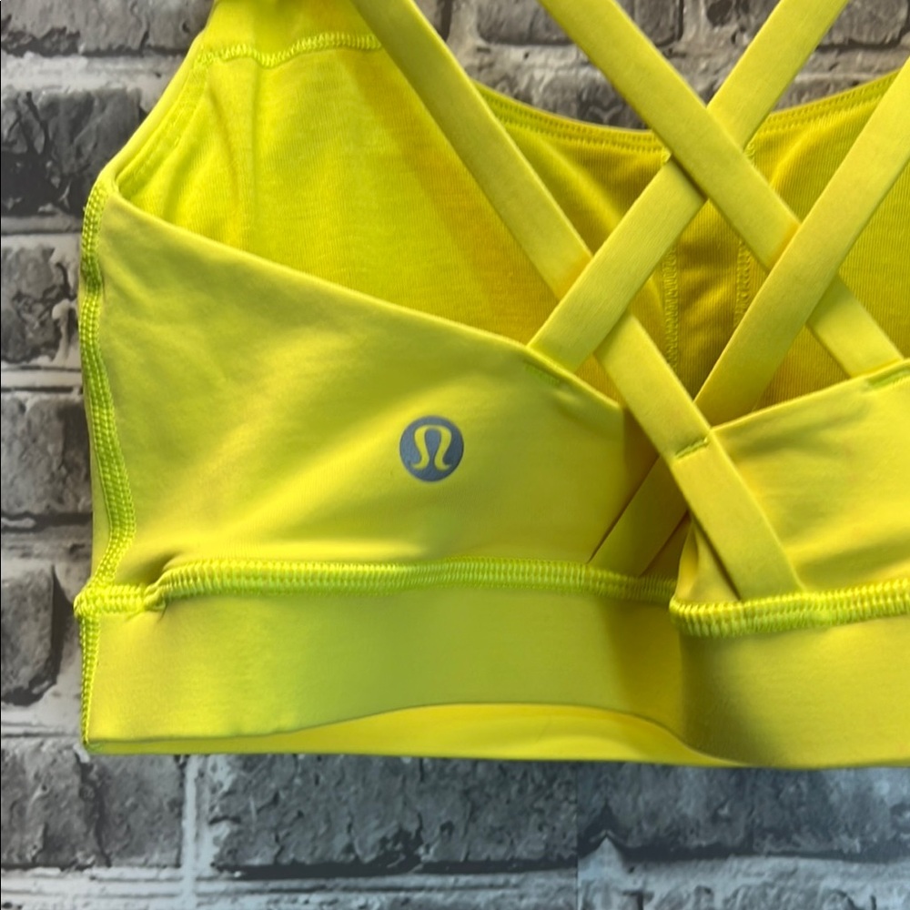 lululemon athletica Yellow Cross-Back Sports Bra - Picture 3 of 8